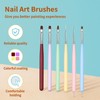 Nail Art Brushes for Gel Designs – 6PCS Professional Nail