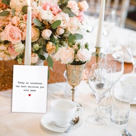 DleDan Funny & Romantic Anniversary Card Engagement Wedding Card - Today We Celebrate The Best Decision You Ever Made - Best Decision You Made, 5x7 inches