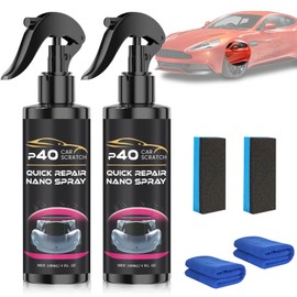 2 Pcs P40 Car Scratch Quick Repair Nano Spray, Instant Invisible Scratch Remover, Quick Paint Restoration, Long-Lasting Protection, Nano Car Scratch Remover for All Cars and Surfaces