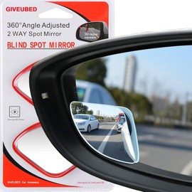 Specchio ad angolo morto curvo settore, grandangolare in vetro HD migliorato, convesso regolabile a 360°, senza cornice per auto, camion e SUV, grande