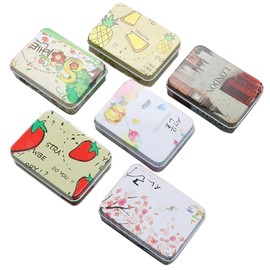 STK Mini Tin Can Storage Case with Lid for Small Items Storage Miscellaneous Goods Storage Accessories Storage (Set of 1)