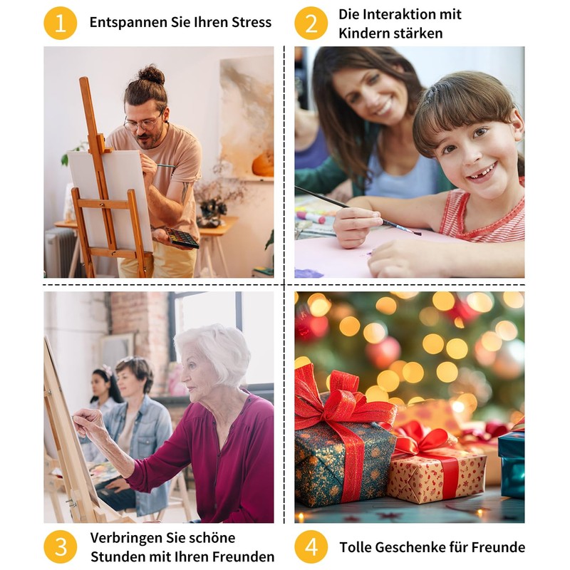 Deer Paint by Numbers, Deer Paint by Numbers Adult, DIY