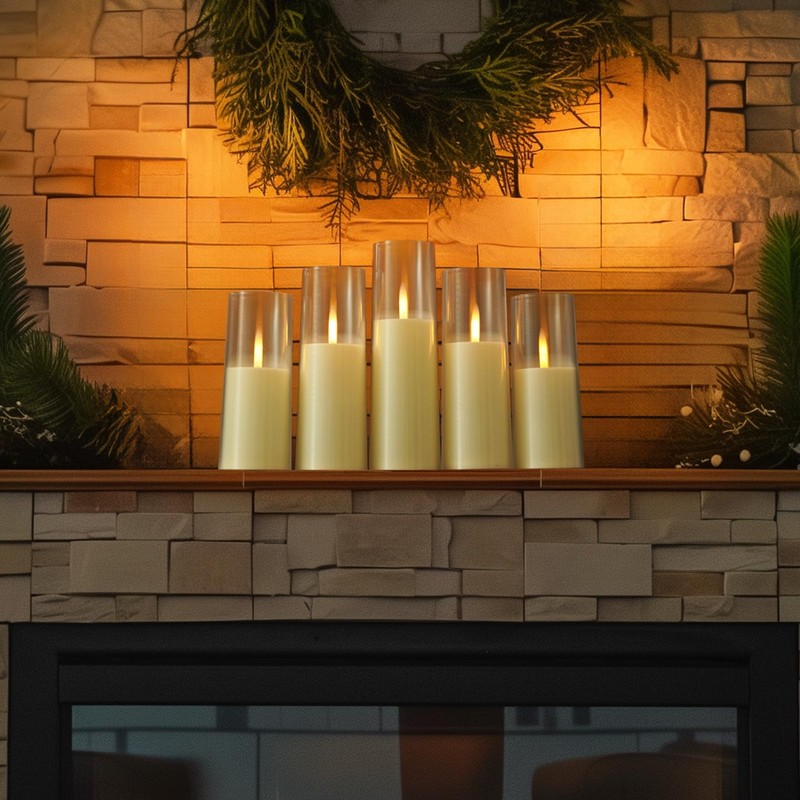 Homemory Ivory Flameless LED Candles with Remote Control & Timer,