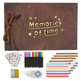 HTVRONT Scrapbook Album - 80 Page Our Adventure Book Photo Album Scrapbook with Full Set of Scrapbook Supplies, Scrapbook Kit for Couples Weddings, Travelling, Birthday, Christmas Day