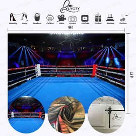 LYLYCTY Boxing Birthday Backdrop for Photography 9x6ft Boxing Arena Sport Background for Children Boy Portrait Birthday Party Decor Photo Booth Studio Props BJZYLY253