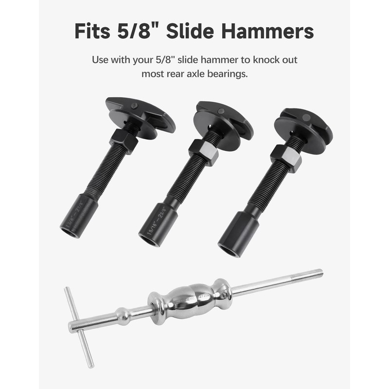 ACZCR 3Pcs Rear Axle Bearing Puller Tools Kit, Rear Axle