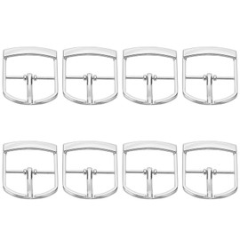 PATIKIL Single Prong Buckle, 8 Pcs 1 Inch Adjustable Metal Roller Buckle Belt Buckles for Bags DIY Crafts Purse Straps Shoe Belts Making Accessories, Silver Tone