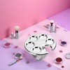 Silver Mini Manicure Palette Metal Paint Palette Finger Rings Nail