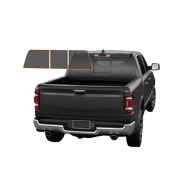 DIY-MotoShield Pro Premium Professional 1.5Mil Precut Carbon Window Tint Film for 2020-2021 Gmc Sierra 2500 Dbl Cab— (3pc Rear Windshield 15%)