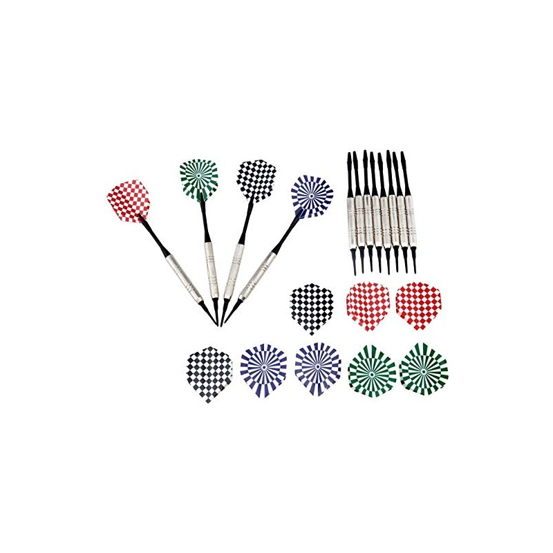 F Season Pack of 12 Plastic Tip Dart Flights, 100