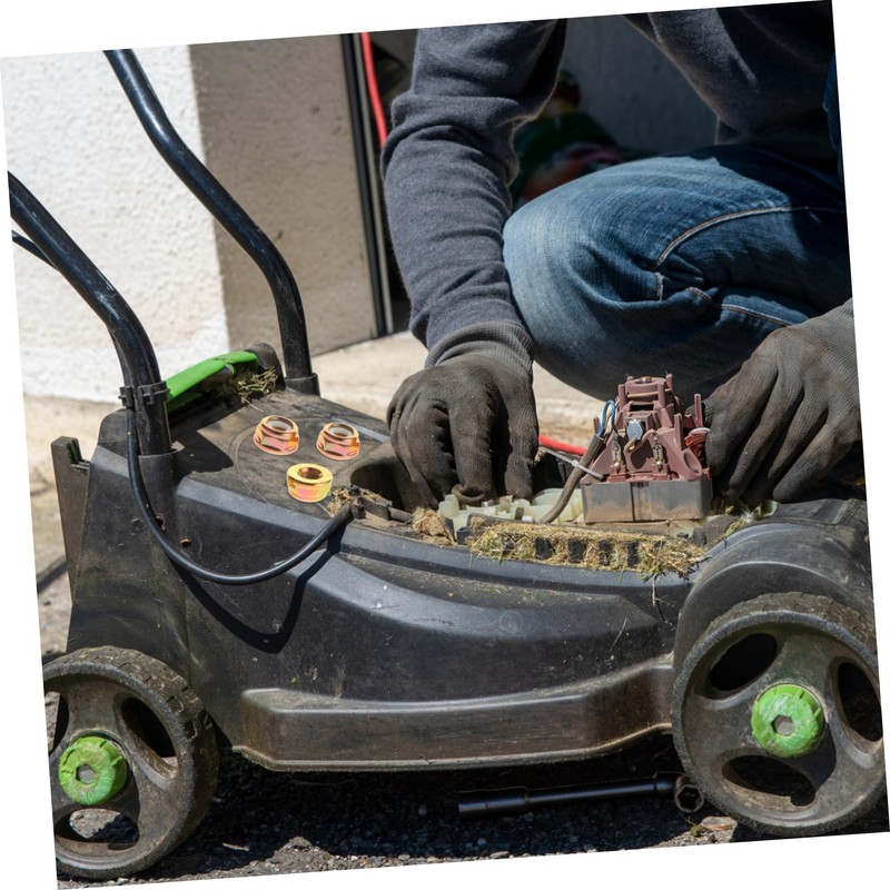 CAXUSD 3sets 10pcs Lawn Mower Blade Nut Durable Grass Trimmer