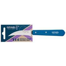 OPINEL Essential No.114 Vegetable Knife, Hornbeam Wood Handles, Made in France (Dark Blue)