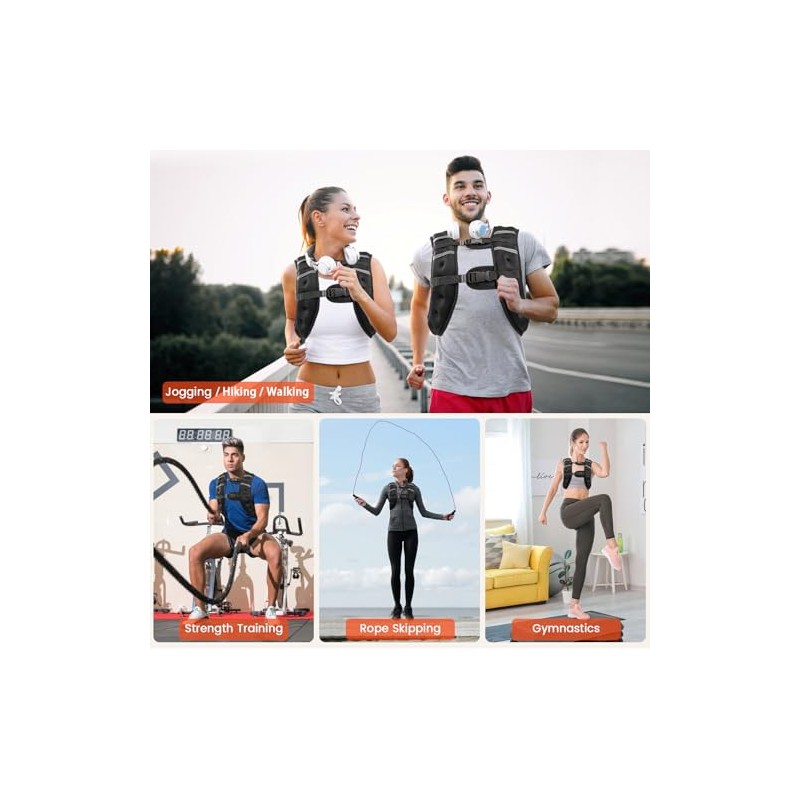 Chaleco con peso, chaleco de peso de 6 libras, 8