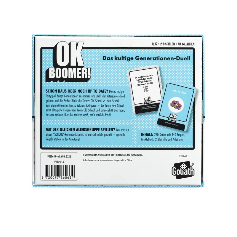 Goliath OK Boomer!, Card Game from 14 Years, Board Game