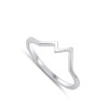 Classic Minimalist Mountain Travel Ring New .925 Sterling Silver Band