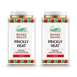 Snake Brand Prickly Heat Kühlpulver, 2er-Pack (Classic, 140g)