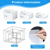 Bouiexye 3Pcs White Buffet Risers Acrylic Boxes Display Food Risers