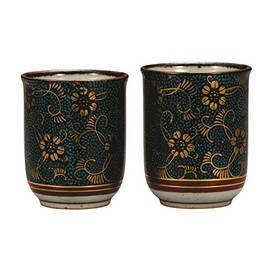 Kutani Ware K7-653 Blue Grain Tetsuzen