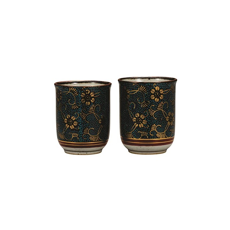 Kutani Ware K7-653 Blue Grain Tetsuzen