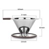 RealPero Pour Over Coffee Dripper, Reusable Paperless Coffee Filter,Professional Stainless