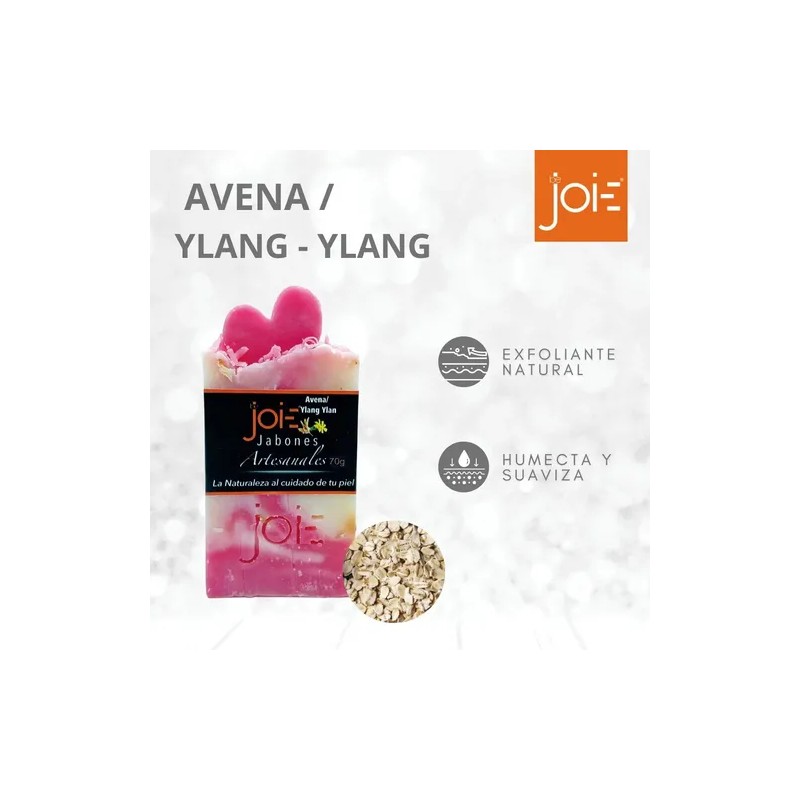 Jabón Artesanal Natural De Avena Con Ylang Ylang (pack 6)