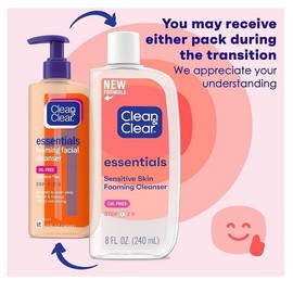 Essentials Clean & Clear Essentials Foaming Facial Cleanser, Oil-Free Daily Face Wash