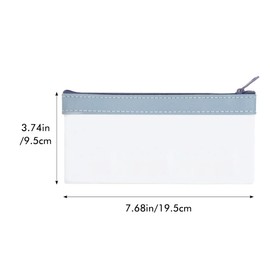 POHOVE Pack of 4 Transparent Pencil Case, Cosmetic Bag, Transparent for Travel, Portable Pencil Case for Students and Adults, Multi-Purpose Storage Bag, As Shown, Modern