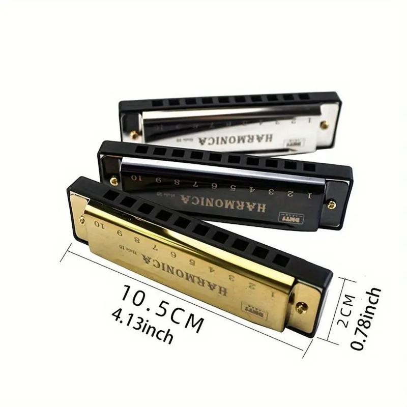 10 Holes Harmonica, 1 Count Alloy C Key Harmonica, Musical