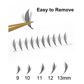 Spikes Anime Eyelashes Pyramid Lash - Spire PremadeLash Fans Eyelashes Clusters Spike Manga Style Individual Eyelash Extensions Like Feather D Curl by EMEDA(YJ D Curl 10mm)