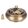 Brass Incense Burner Alloy Metal Stick with Lid Buddhist Supplies