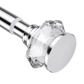 Shower Rod-EUPLAR Shower Curtain Rod, 43-72 Inches Adjustable Spring Tension Curtain Rod, No Drill, Rust Proof, Non-Slip Tension Shower Curtain Rods for Bathroom, Chrome