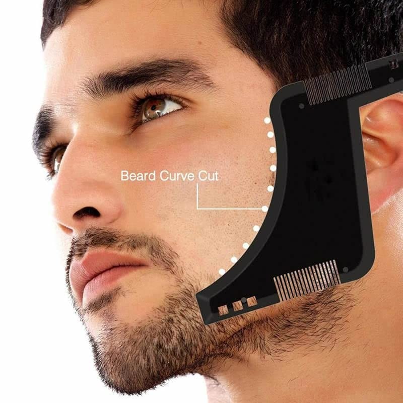 Beard Shaping Tool, Beard Lineup Tool with Inbuilt Comb, Beard