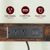 MAHANCRIS Bakers Rack with Drawer, Microwave Stand with Power Outlet,