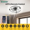 Ensenior 20'' Low Profile Ceiling Fans with Lights and Remote,