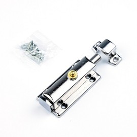 4-inch Round Security Door Latch & Auxiliary Deadbolt 4-inch - 1 pc 10ea