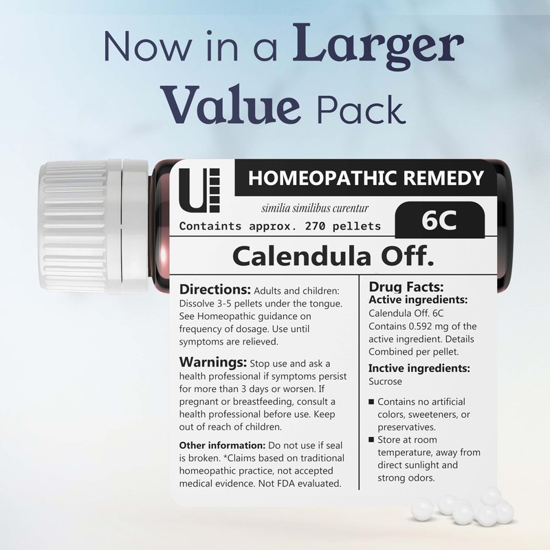 Calendula Officinalis 6C Homeopathic Remedy, 270 Pellets
