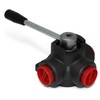 Hydraulic Rotary Diverter Valve, 3 Way, Closed Center, 32 GPM,
