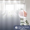 TWLSNCD No Hook Ombre Blue Shower Curtain with Snap in