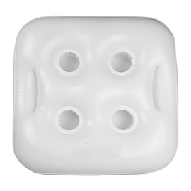 ANCLLO Aufblasbarer schwimmender Getränkehalter, Getränkebecherhalter, aufblasbarer schwimmender PVC-Untersetzer, großer Getränkehalter für den Pool bietet Platz für 4 Flaschen