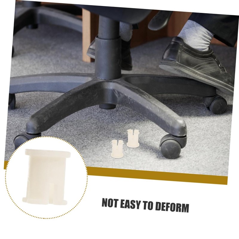 TEHAUX 10pcs Caster Socket Inserts for Chair Feet Wheel Sleeves