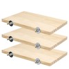 3 Pack Bird Perch Stand, Natural Wood Platform and Playground