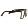 Zeelool Vintage Square Wood Arm Eyeglasses Frame for Men with