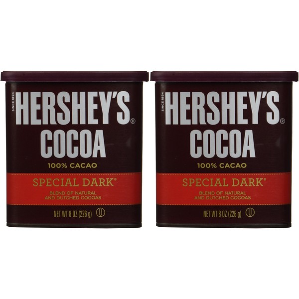 Hershey's Special Dark Cocoa Can - 8 Ounce (Pack of 2)