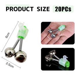 Yewseas Fishing Bite Alarm 20 Pieces, Spiral Clip Fish Bells Fishing Bite Alarm for Fishing Enthusiasts