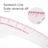 KEARING 12Inch Clear Vary Form Curve Ruler for Sewing, Sandwich