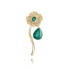 Handmade Small Flower Brooch Jewellery for Women (Blue Turquoise)