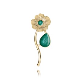 Handmade Small Flower Brooch Jewellery for Women (Blue Turquoise)