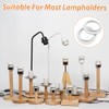 iTYOOS 8-Piece Lamp Adapter Ring Set - Metal Shade Collar