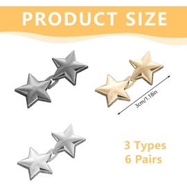 Yeanifeana 22 pinzasde botones De Jeans Ajustables, Alfileres De Botones De Jeans, Ajustador De Cintura De Pantalón, Botones De Ajustador De Jeans Extraíbles, Botón De Ajustador De Pantalón Sin (Negro)