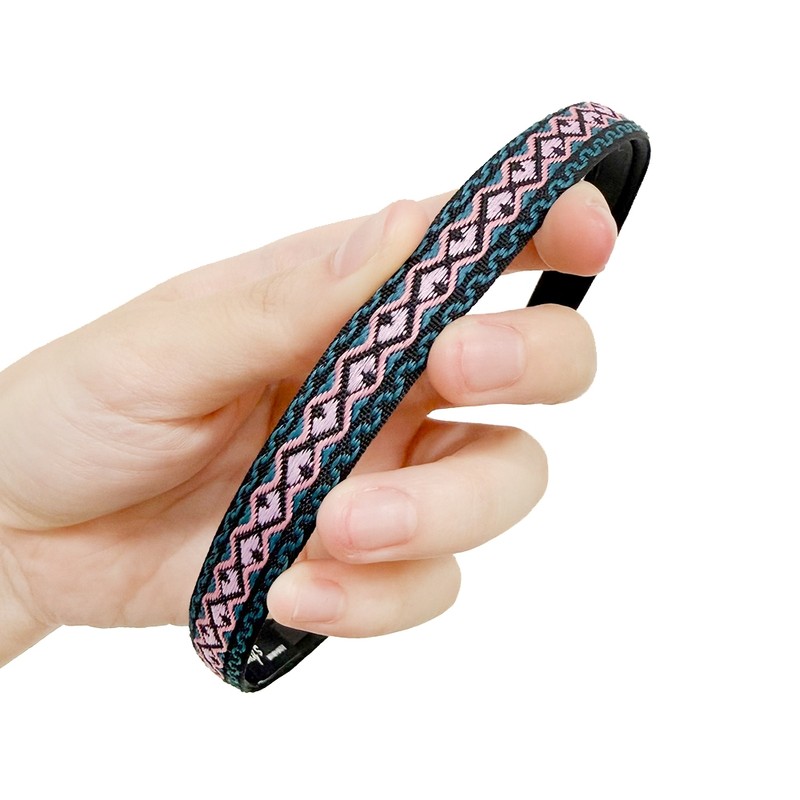 Burnaby Pink Slim Pattern Point Hairband / 버나비 핑크 슬림